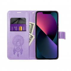 Peněženkové pouzdro MEZZO Book na XIAOMI Redmi 12 Lapač snů  Fialový (Purple) 