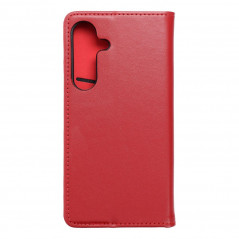 Peněženkové pouzdro Leather case SMART PRO na Samsung Galaxy S24 Elegantní  Vinově červený 