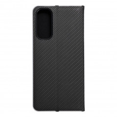 Peněženkové pouzdro LUNA Book Carbon na Samsung Galaxy A05s Uhlíkové vlákno, Elegantní  Černý 