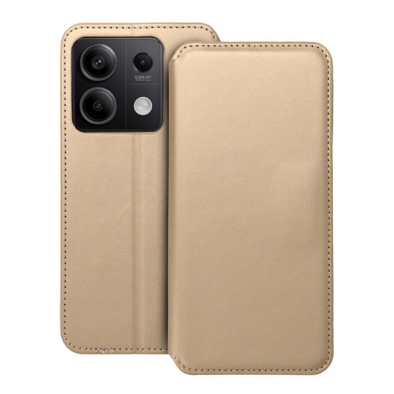 Peněženkové pouzdro Dual Pocket book na XIAOMI Redmi Note 13 5G Zlatý 