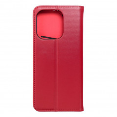 Peněženkové pouzdro Leather case SMART PRO na XIAOMI Redmi Note 13 4G Elegantní  Vinově červený 