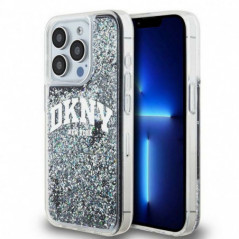 Kryt DKNY Liquid Glitters Arch Logo na Apple iPhone 13 Pro Černý 