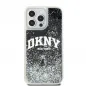 Kryt DKNY Liquid Glitters Arch Logo na Apple iPhone 13 Pro Max Černý 