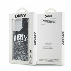 Kryt DKNY Liquid Glitters Arch Logo na Apple iPhone 13 Pro Max Černý 