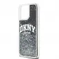 Kryt DKNY Liquid Glitters Arch Logo na Apple iPhone 14 Pro Max Černý 