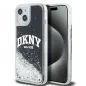 Kryt DKNY Liquid Glitters Arch Logo na Apple iPhone 15 Černý 