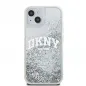 Kryt DKNY Liquid Glitters Arch Logo na Apple iPhone 15 Bílý 