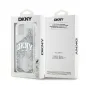 Kryt DKNY Liquid Glitters Arch Logo na Apple iPhone 15 Bílý 