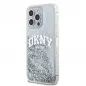 Kryt DKNY Liquid Glitters Arch Logo na Apple iPhone 15 Pro Bílý 