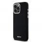 Kryt DKNY Silicone Horizontal Metal Logo na Apple iPhone 15 Pro Max MagSAFE  Černý 