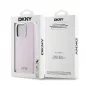 Kryt DKNY Silicone Horizontal Metal Logo na Apple iPhone 14 Pro MagSAFE  Růžový 