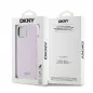 Kryt DKNY Silicone Horizontal Metal Logo na Apple iPhone 15 MagSAFE  Růžový 