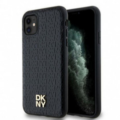 Kryt DKNY Pu Repeat Pattern Stack Logo na Apple iPhone 11 MagSAFE  Černý