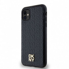 Kryt DKNY Pu Repeat Pattern Stack Logo na Apple iPhone 11 MagSAFE  Černý 