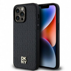 Kryt DKNY Pu Repeat Pattern Stack Logo na Apple iPhone 13 Pro MagSAFE  Černý