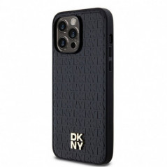 Kryt DKNY Pu Repeat Pattern Stack Logo na Apple iPhone 13 Pro MagSAFE  Černý 