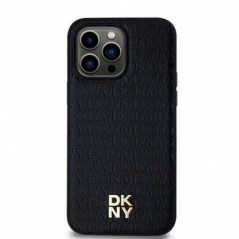 Kryt DKNY Pu Repeat Pattern Stack Logo na Apple iPhone 13 Pro Max MagSAFE  Černý 