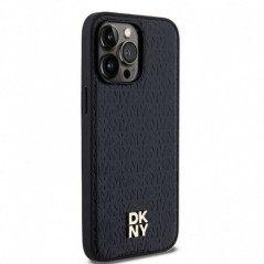 Kryt DKNY Pu Repeat Pattern Stack Logo na Apple iPhone 13 Pro Max MagSAFE  Černý 