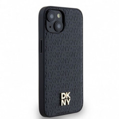 Kryt DKNY Pu Repeat Pattern Stack Logo na Apple iPhone 14 MagSAFE  Černý 