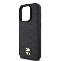 Kryt DKNY Pu Repeat Pattern Stack Logo na Apple iPhone 15 Pro MagSAFE  Černý 