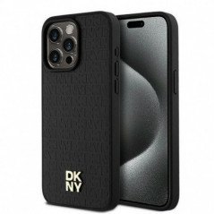 Kryt DKNY Pu Repeat Pattern Stack Logo na Apple iPhone 15 Pro Max MagSAFE  Černý