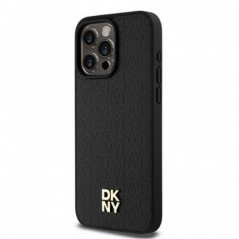 Kryt DKNY Pu Repeat Pattern Stack Logo na Apple iPhone 15 Pro Max MagSAFE  Černý 