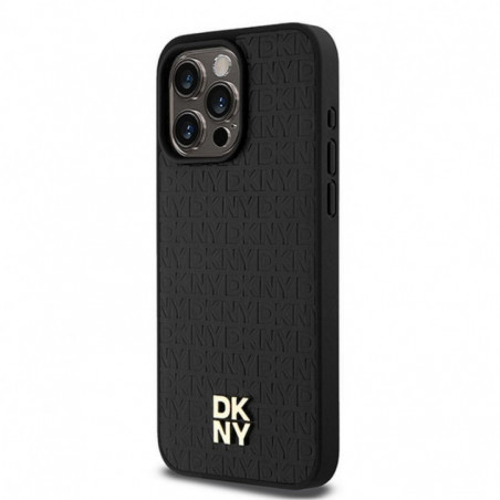 Kryt DKNY Pu Repeat Pattern Stack Logo na Apple iPhone 15 Pro Max MagSAFE  Černý