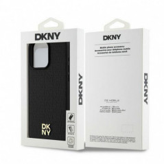 Kryt DKNY Pu Repeat Pattern Stack Logo na Apple iPhone 15 Pro Max MagSAFE  Černý 