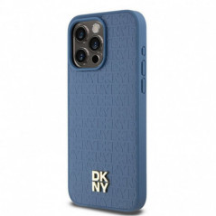 Kryt DKNY Pu Repeat Pattern Stack Logo na Apple iPhone 15 Pro Max MagSAFE  Modrý