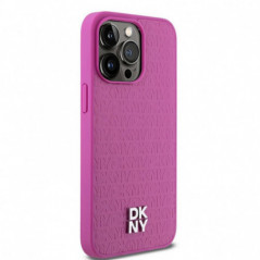 Kryt DKNY Pu Repeat Pattern Stack Logo na Apple iPhone 15 Pro Max MagSAFE  Růžový 