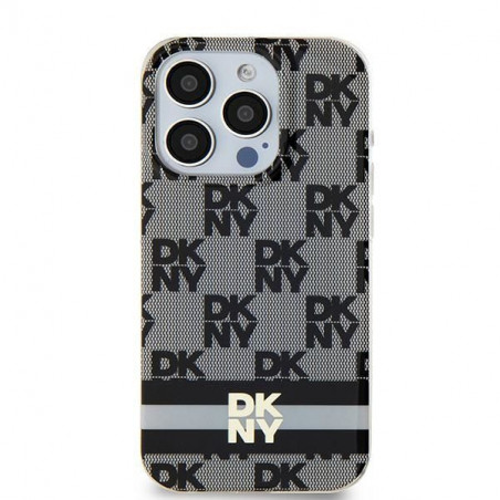 Kryt DKNY Checkered Pattern Printed Stripes na Apple iPhone 11 MagSAFE  Černý