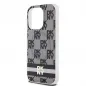 Kryt DKNY Checkered Pattern Printed Stripes na Apple iPhone 13 Pro MagSAFE  Černý 