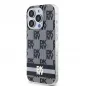 Kryt DKNY Checkered Pattern Printed Stripes na Apple iPhone 14 Pro Max MagSAFE  Černý 