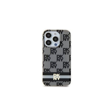 Kryt DKNY Checkered Pattern Printed Stripes na Apple iPhone 15 MagSAFE  Černý