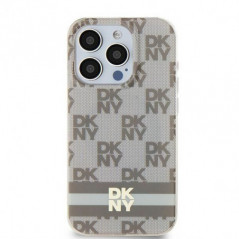 Kryt DKNY Checkered Pattern Printed Stripes na Apple iPhone 11 MagSAFE  Béžový 