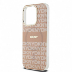 Kryt DKNY Repeat Texture Pattern Stripe na Apple iPhone 13 Pro Max MagSAFE  Růžový 