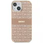 Kryt DKNY Repeat Texture Pattern Stripe na Apple iPhone 15 Plus MagSAFE  Růžový 