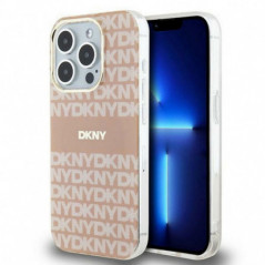 Kryt DKNY Repeat Texture Pattern Stripe na Apple iPhone 15 Pro Max MagSAFE  Růžový