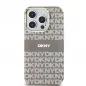 Kryt DKNY Repeat Texture Pattern Stripe na Apple iPhone 15 Pro MagSAFE  Béžový 