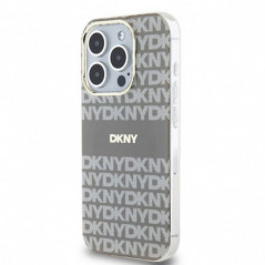 Kryt DKNY Repeat Texture Pattern Stripe na Apple iPhone 15 Pro Max MagSAFE  Béžový