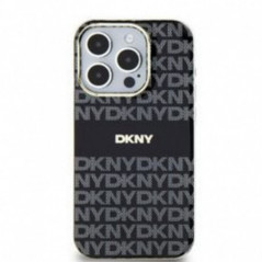 Kryt DKNY Repeat Texture Pattern Stripe na Apple iPhone 11 MagSAFE  Černý