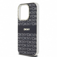 Kryt DKNY Repeat Texture Pattern Stripe na Apple iPhone 13 Pro MagSAFE  Černý 