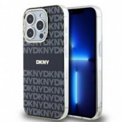 Kryt DKNY Repeat Texture Pattern Stripe na Apple iPhone 13 Pro Max MagSAFE  Černý