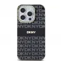 Kryt DKNY Repeat Texture Pattern Stripe na Apple iPhone 13 Pro Max MagSAFE  Černý 