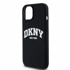 Kryt DKNY Silicone White Arch Logo na Apple iPhone 11 MagSAFE  Černý