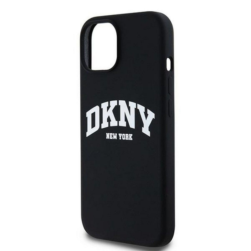 Kryt DKNY Silicone White Arch Logo na Apple iPhone 11 MagSAFE  Černý 