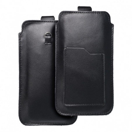 Univerzální pouzdro, Pouzdro na opasek ROYAL - Leather universal flap pocket na XIAOMI Redmi Note 10 Pro Max Černý