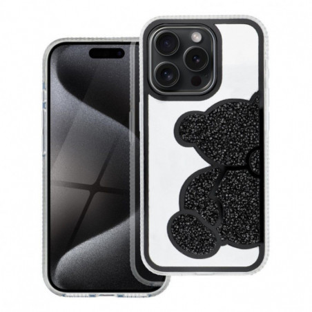 Kryt Teddy bear na Apple iPhone 15 Černý