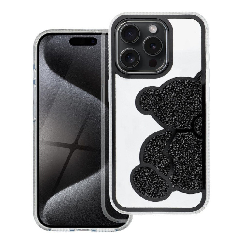 Kryt Teddy bear na Apple iPhone 12 Pro Černý 