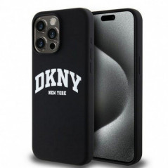 Kryt DKNY Silicone White Arch Logo na Apple iPhone 13 Pro Max MagSAFE  Černý 